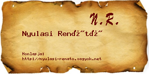 Nyulasi Renátó névjegykártya